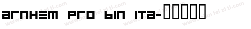 arnhem pro bin ita字体转换